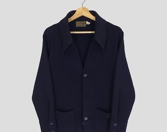 Suéter vintage de lana virgen azul Pendleton de los años 80 (talla M)