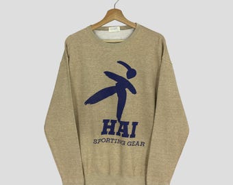 ヴィンテージ Hai Sporting Gear ブラック スウェットシャツ