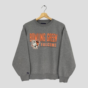 Vintage Bowling Green Falcons Ncaa Grey Sweatshirt Xlarge Bowling Green State University Football Spell Out Sweater BGSU Falcons Size XL