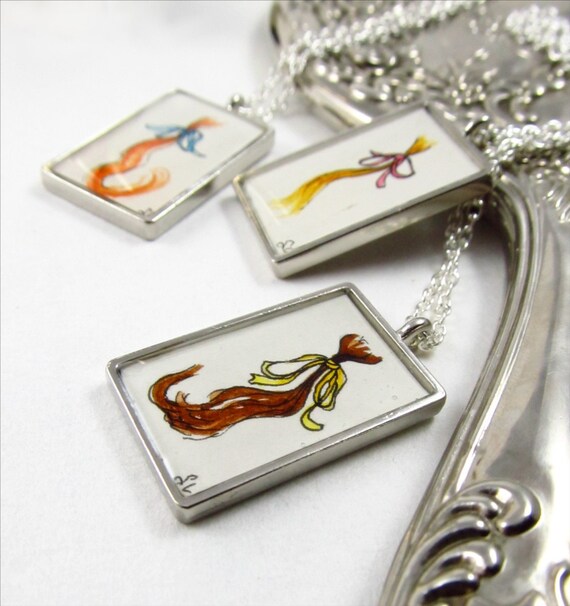 Items similar to Custom Lock of Hair Keepsake Jewelry, Personalized Necklace, Customizable