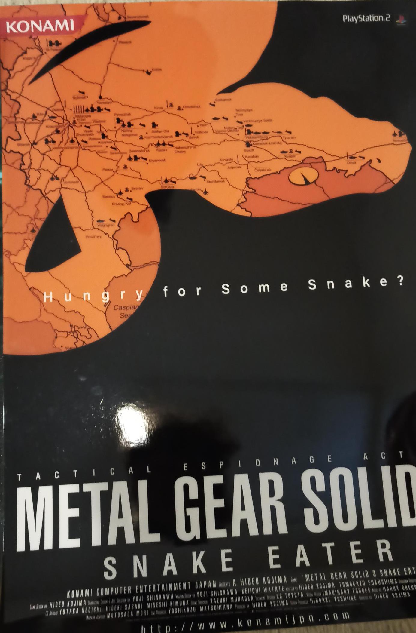 Metal Gear Solid 3 Snake Eater Promotional Japanese Poster Reprint