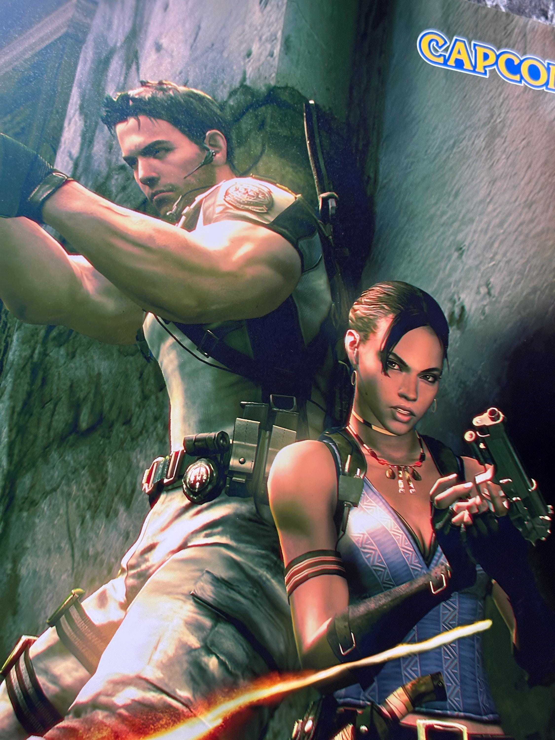 Resident Evil 5 Biohazard Xbox 360 Promotional Poster Reprint B2