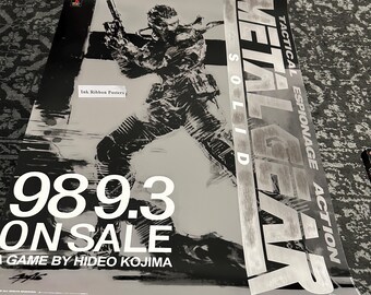 Custom Metal Gear Solid Ps1 Promotional Japanese Poster Reprint B2
