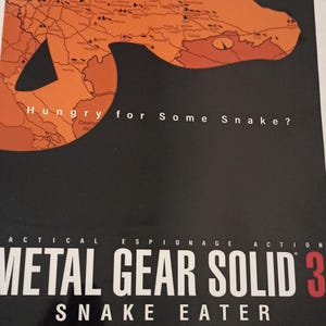 Metal Gear Solid 3 Snake Eater Promotional Japanese Poster Reprint B2