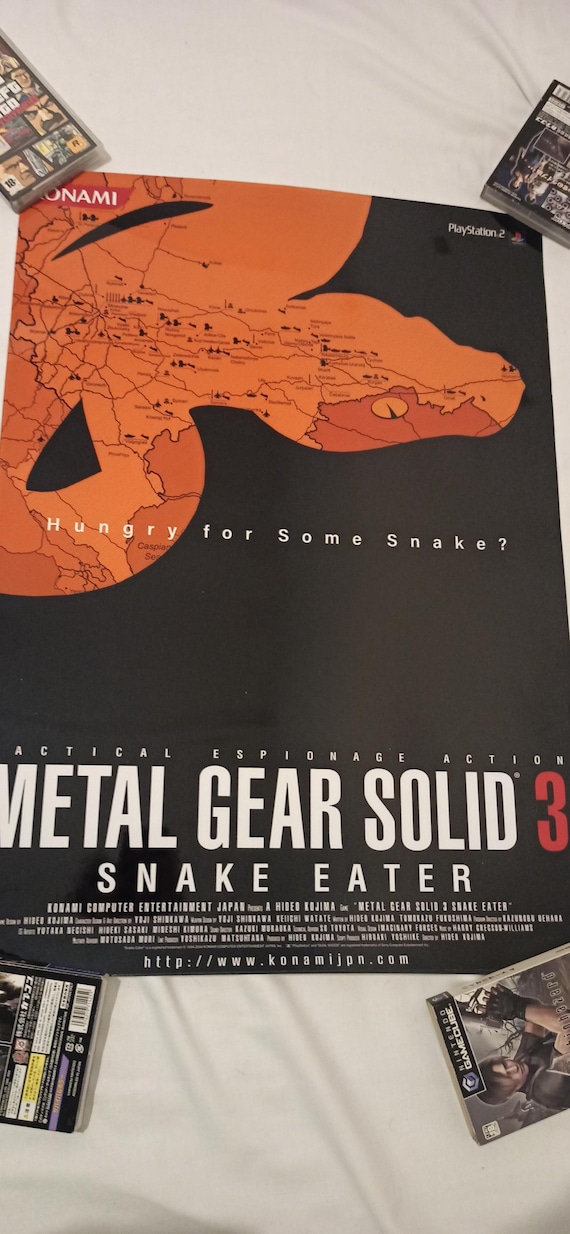 Metal Gear Solid 3 Snake Eater Promotional Japanese Poster Reprint
