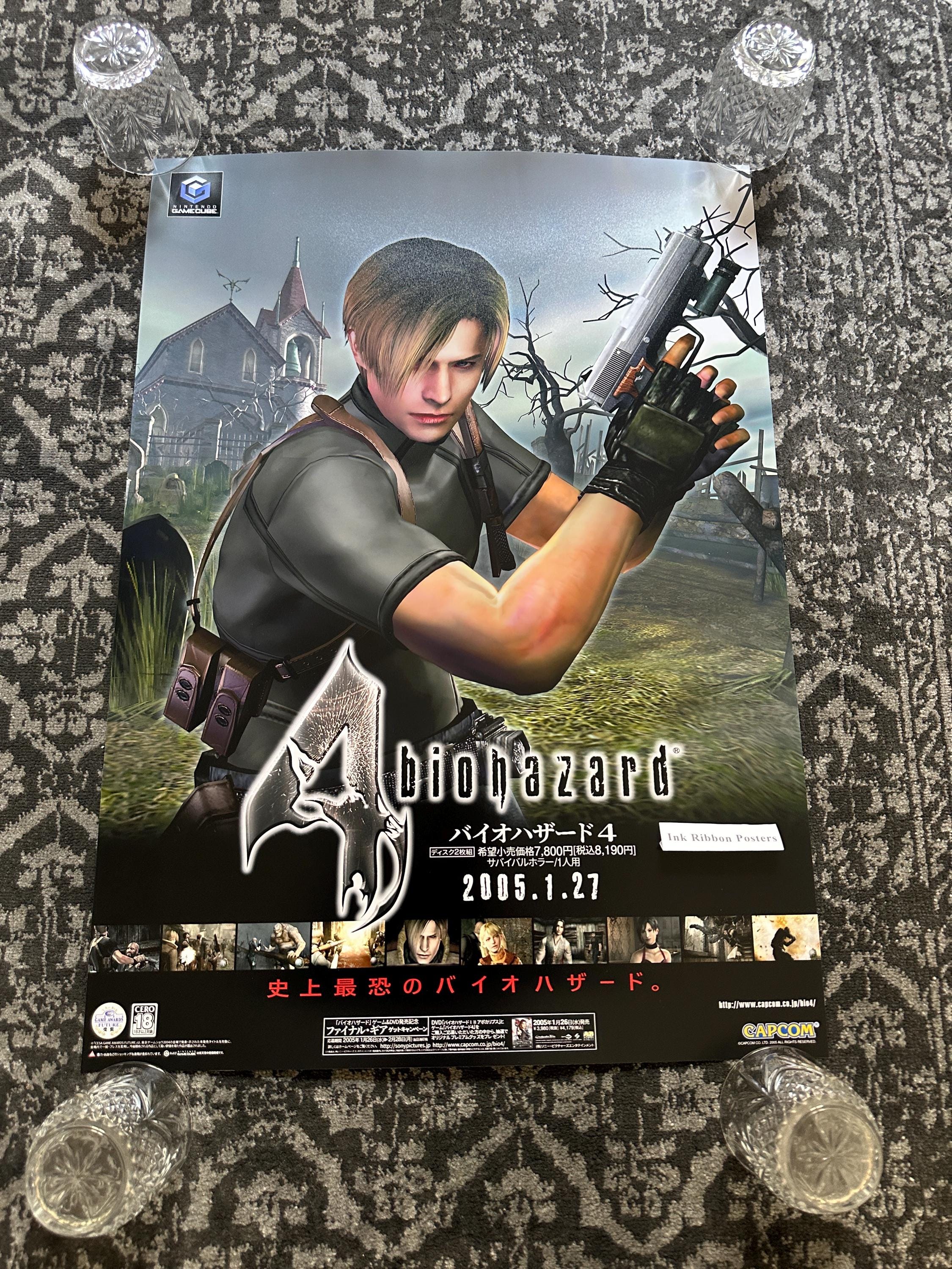 Resident Evil 4 Biohazard Gamecube Promotional Poster Reprint B2