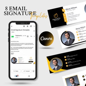 Real Estate Email Signature Templates | Canva Editable QR Code Bundle (Instant Download)