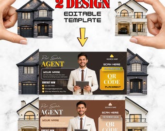 Modèle de carte de visite pour agent immobilier | Forme de maison pliée (Téléchargement numérique)