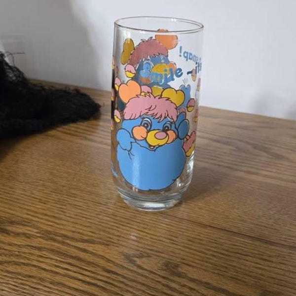 Vintage 1986 popples Glass Blue P.C