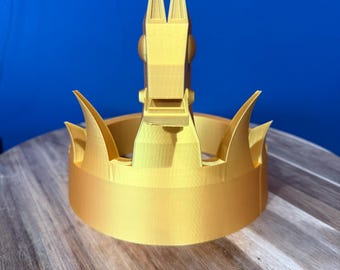 3D Printed Golden Gamer Crown
