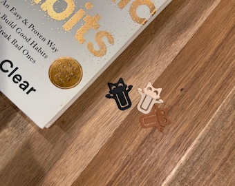 3D Printed Cat Bookmark | Playful Silhouette Page Marker for Readers