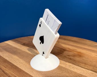 3D Printed Ace Card Business Card Holder: Poker Gamer Gift