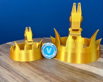 Gamer Crown Party Pack | Cake Topper, Name Sticker, Game Coin