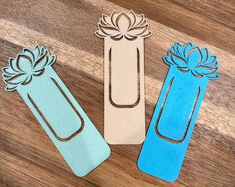 Lotus Flower Bookmark | 3D Printed Page Marker | Reader Gift