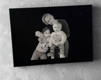 Black Anodized Aluminum Plate 5x7" – Custom Laser Engraved Metal Sheet, Personalized Engraving Gift