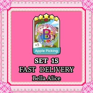 Monopoly Go 5 Star Sticker – Apple Picking - Set 15 – Instant Delivery (Happy Harvest)
