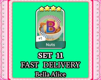 Monopoly Go 4 Star Sticker – Nuts - Set 11 – Instant Delivery (Happy Harvest)