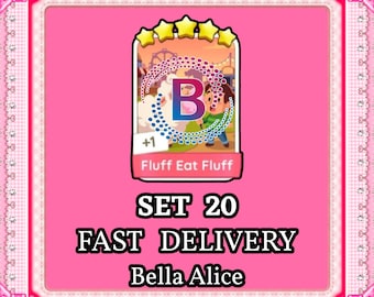 Monopoly Go 5 Star Sticker – Fluff Eat Fluff - Set 20 – Instant Delivery (Happy Harvest)