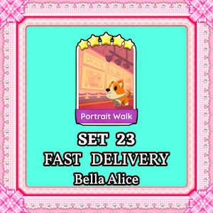 Monopoly_Go Sticker 5 Star - Portrait Walk Set 23 - Posh Pets Album - Instant Delivery