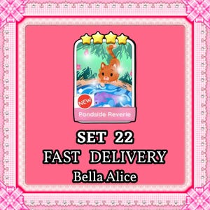 Monopoly Go 4 Star Sticker – Pondside Reverie Set 22 – Instant Delivery