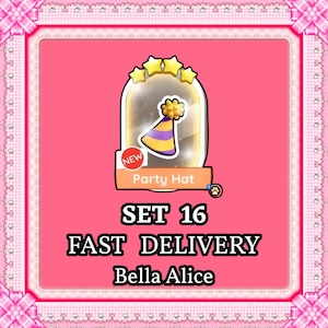 Monopoly Go 4 Star Sticker – Party Hat Set 16 – Instant Delivery