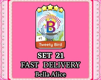 Monopoly Go 5 Star Sticker – Tweety Bird - Set 21 – Instant Delivery (Happy Harvest)