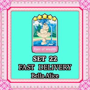 Monopoly_Go Sticker 5 Star - Font of Wealth Set 22 - Posh Pets Album - Instant Delivery