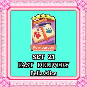 Monopoly_Go Sticker 5 Star - Pawtograph Set 21 - Posh Pets Album - Instant Delivery