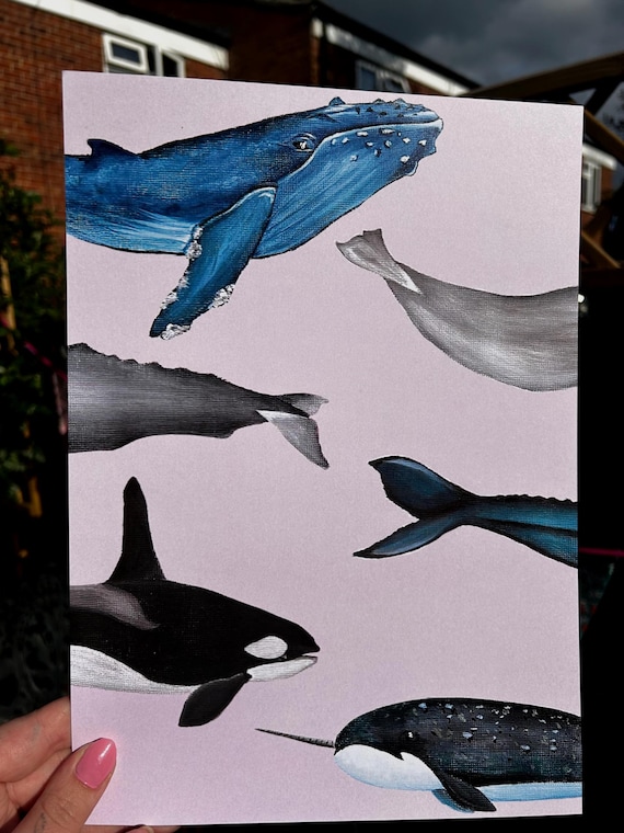 クジラ絵画 DREAMCATCHER 夜のクジラ 池田ジュンイチ インテリア絵画