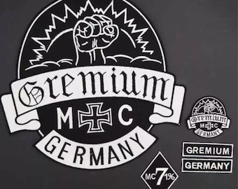 Gremium Germany MC Embroidery Patch Set – High-Quality Biker Jacket Patches