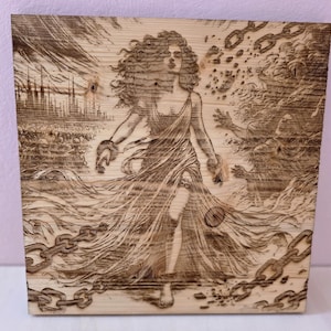 Quadro inciso su Legno di abete – Fatto a mano – Decorazione artigianale da parete