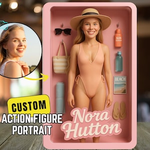 Custom AI Action Figure, Personalized Action Figure Character Doll, Custom Figure Portrait Gift for Her, Custom Figurine Character Doll Kit