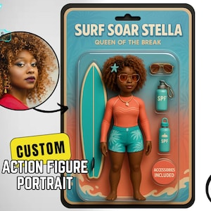 Personalized Action Figure Starter Pack, Custom AI Portrait & Accessories Digital Download Gift for Him/Her, Custom Figurine AI Generated
