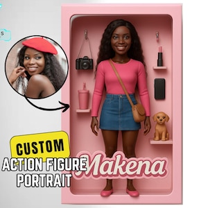 Personalized Action Figure Doll Style | Custom Action Figure Art, Gift for Her, Custom Figurine Toy | Trending Custom Figure Gift