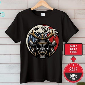 Printable Skull Samurai Mask PNG, Japanese Samurai Instant Download for Cosplay, Halloween, Party Decoration, Oni, Ninja SVG, Japanese Art