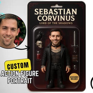 Personalized Action Figure - &quot;Starter Pack&quot;, Custom Action Figure Gift for Him/Her, AI Action Figure Accessories Digital Download Portrait