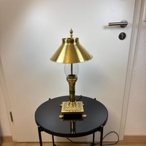 Vintage Brass Table Lamp,Orient Express Paris Istanbul,Art Deco Style Collector&#39;s Piece