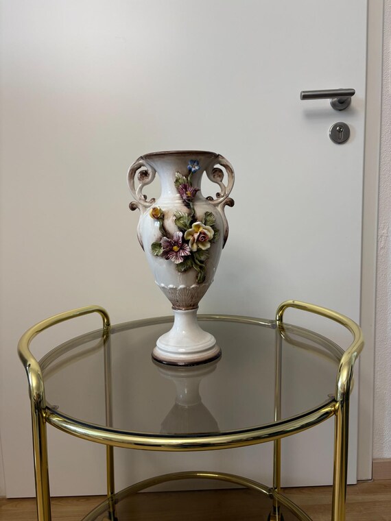 1950年代のイタリア風手作り花入りヴィンテージ陶器花瓶 - Etsy 日本