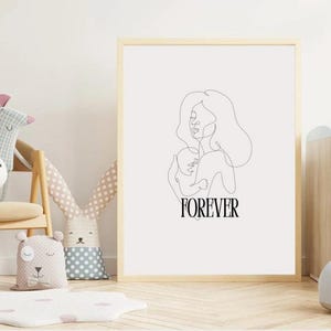 45x60Forever – digitales Poster Mama & Baby fürs Baby/Kinderzimmer oder auch als Geschenk