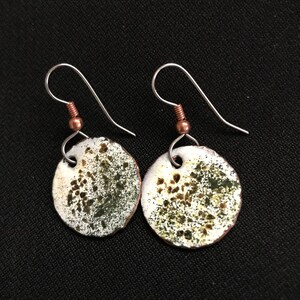 Evidence of Spring Yellow and Green Dangle Enamel Earrings