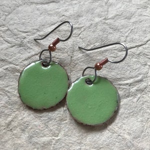 St. Patty&#39;s Day Green Dangle Enameled earrings