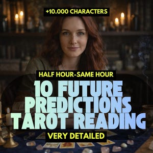 Same Hour Psychic 10 Future Predictions, Tarot Psychic Medium Reading, Detailed Life Guidance, Medium Future Reading, Advice, Very Detailed