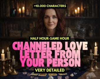 Same Hour, Channeled Letter from Your Person Psychic Love Message Medium Reading Love Tarot Reading Accurate Psychic Reading, Very Detailed