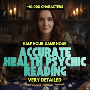 Same Hour Health Psychic Tarot Reading, Spiritual Holistic Wellness Life Guidance Energy Healing, Psychic Medical Intuitive Accurate Reading
