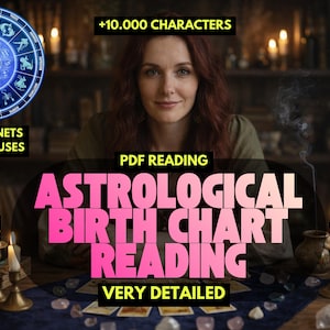 Lecture très détaillée du thème astral astrologique de naissance avec perceptions psychiques et du tarot, astrologie du thème natal complète, orientation de la vie, lecture le jour même