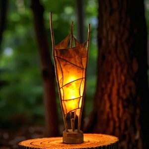 Nature-Inspired Branch Lamp – Soft Ambient Light with Silk Paper