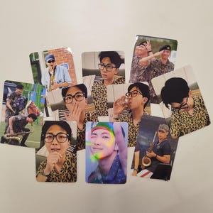 Photocards RM BTS (SM 2025) – Démobilisation · Kim Namjoon seul ou en pack · Produits dérivés K-pop