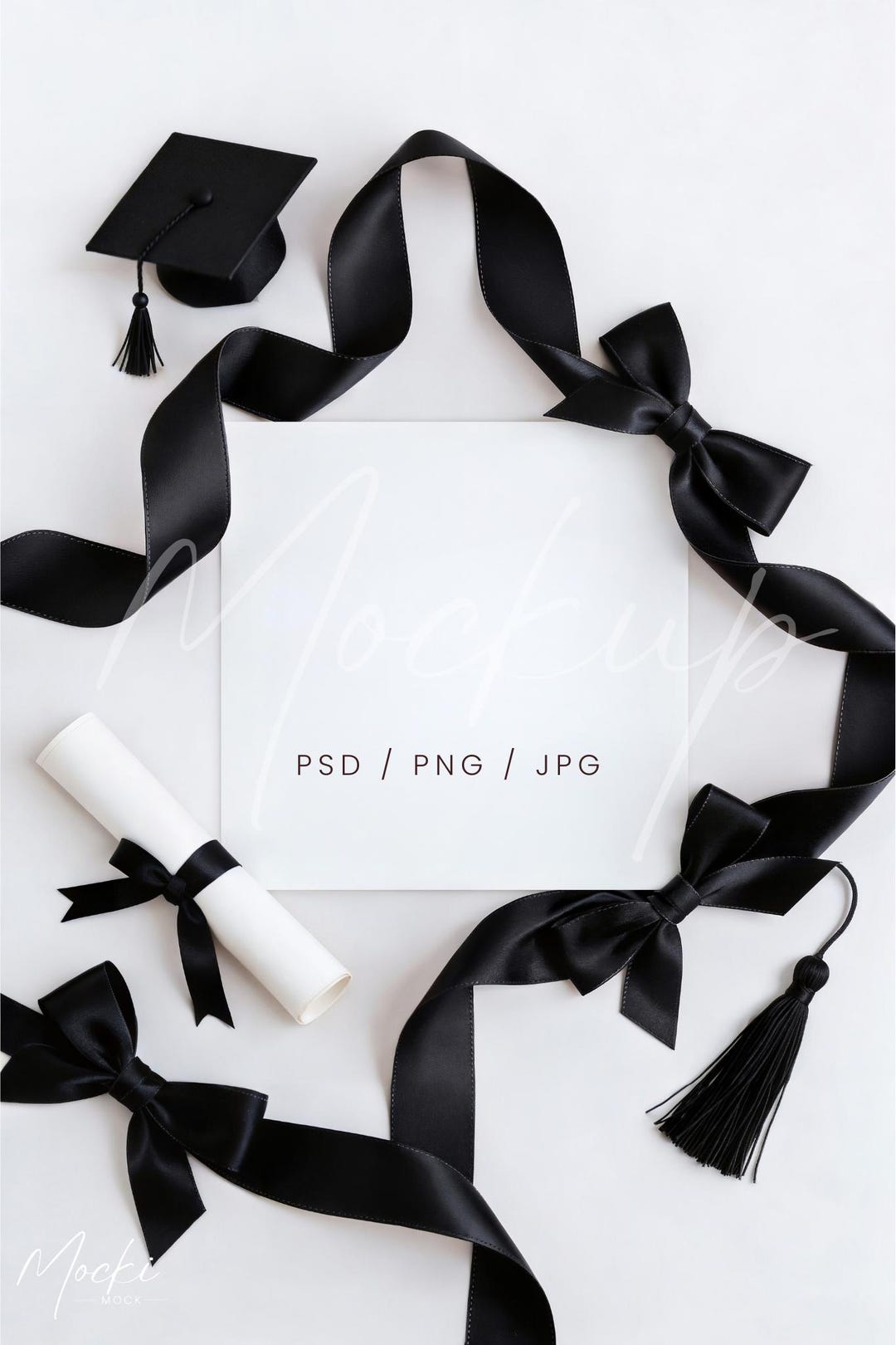Graduation Rivan Mockup Graduation Square Card Mockup – 5x5 Canva and Photoshop Mock (PSD+PNG ...