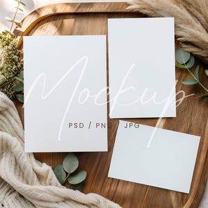 Mockup de conjunto de cartões de casamento em PSD/Canva, mockup de cartões de convite e RSVP, mockup de cartão de detalhes, mockup de papelaria, mockup de conjunto de convites de casamento