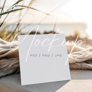 Hochzeit Quadratisches Kartenmodell, quadratisches Einladungsmodell, 5x5-Kartenmodell, Neutrales 6x6-Kartenmodell, ästhetisches Postkartenmodell, Boho-Einladungsmodell